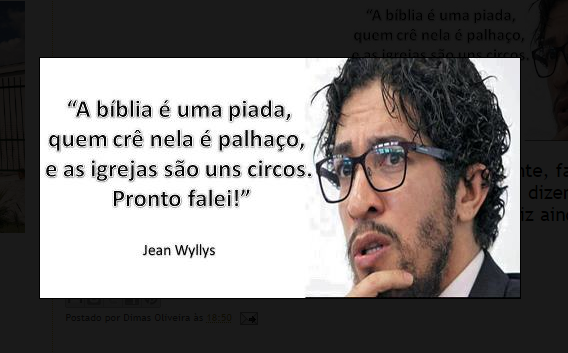 Jean Wyllys Cristão Palhaço